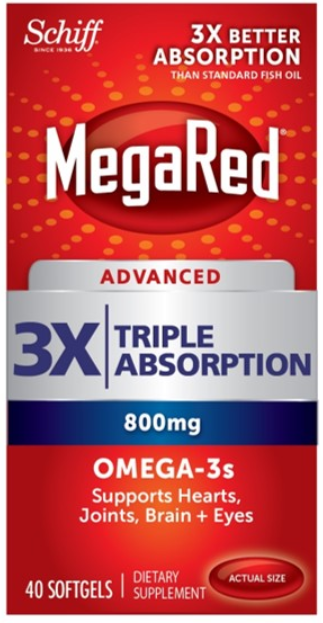 MegaRed Advanced Triple Absorption Omega3s  800 mg Softgels